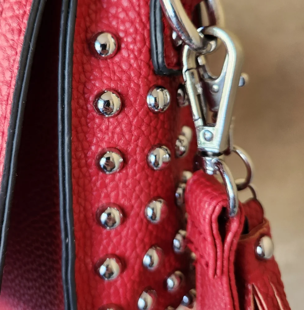 Marc New York Red Studded Crossbody Bag - Picture 15 of 17